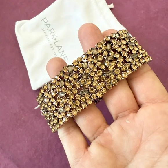 Park Lane Majesty Gold Stretch Bangle - Picture 8 of 8